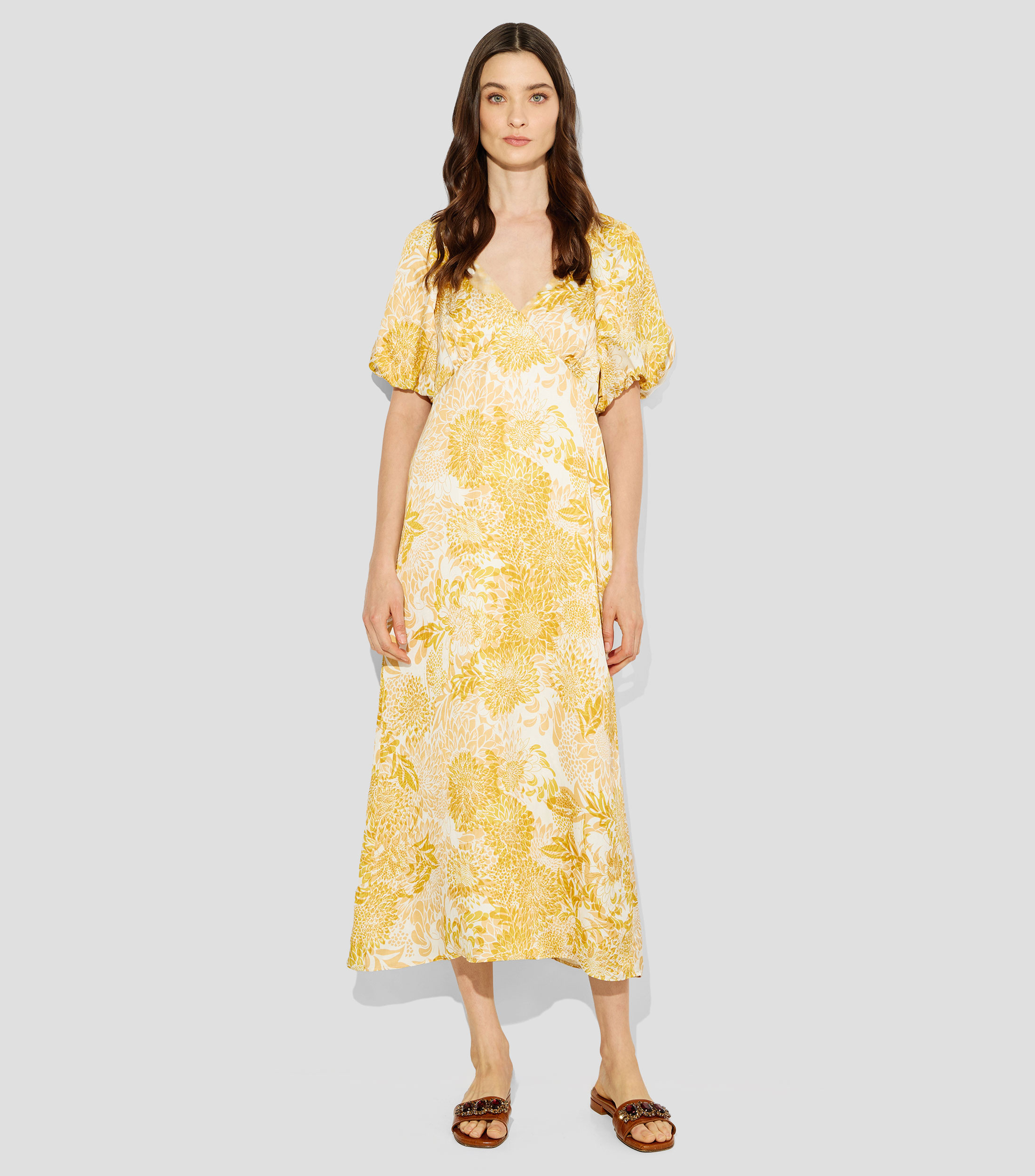 Vestido largo estampado Verafol Mujer